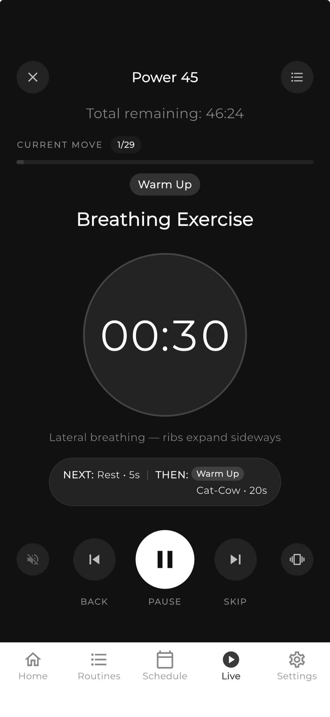 Live class timer