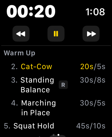 Apple Watch — class move list