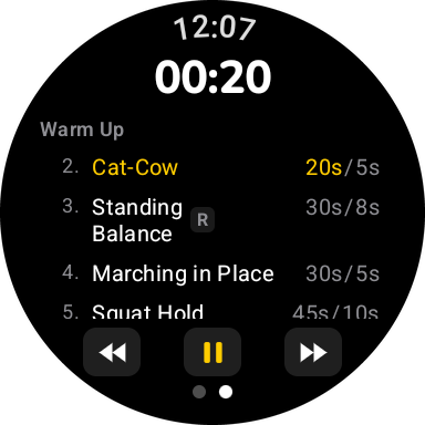 Wear OS — class move list